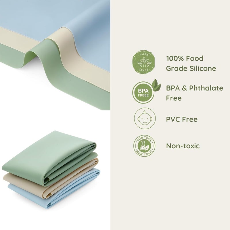 PandaEar 3 Pack Silicone Mats for Crafts, Resin Casting, Jewelry Making, Play Dough, & Art Supplies, Nonstick Heat-Resistant Large Sheets for Crafting, 15.7"x 11.8" - Image 3